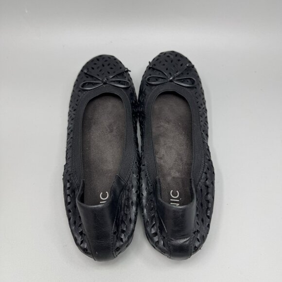 Vionic Spark Surin Black Perforated Slip On Ballet Flat Size 8.5 - Picture 7 of 8